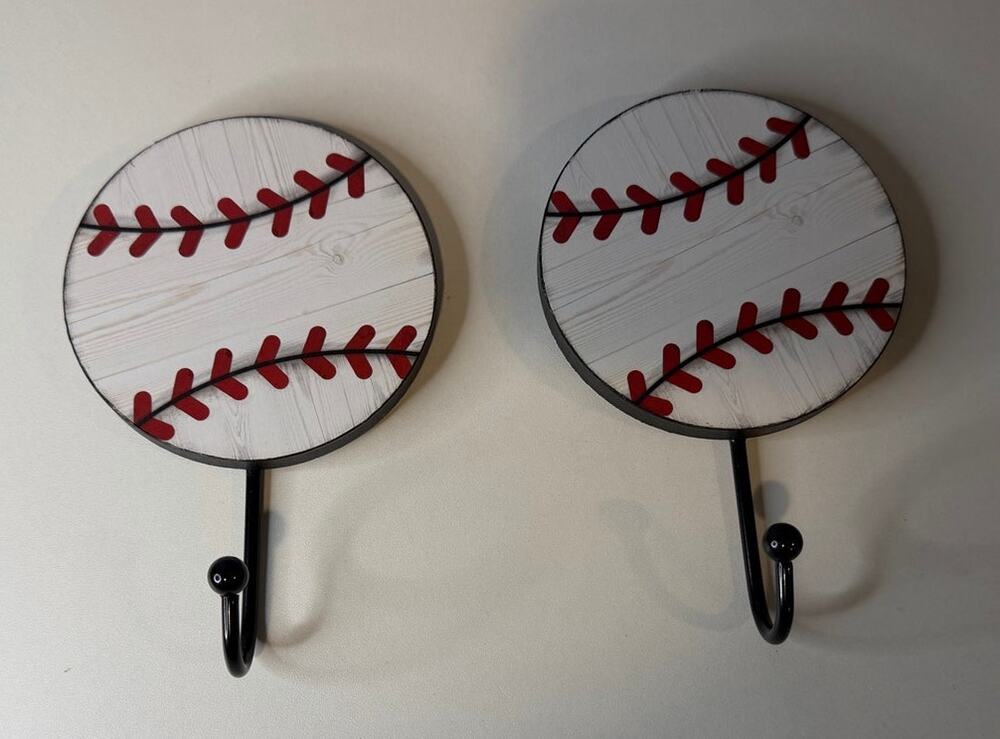 Set of 2 Baseball Hooks